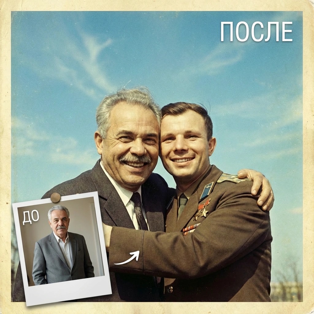 Генерация фото с известным человеком - историческое фото